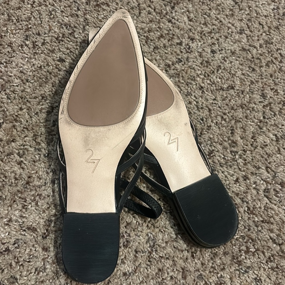 27 EDIT Black Leather Flats - Picture 8 of 9
